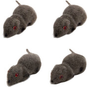 HALLOWEEN GRIJZE MUIS KLEIN - 4X