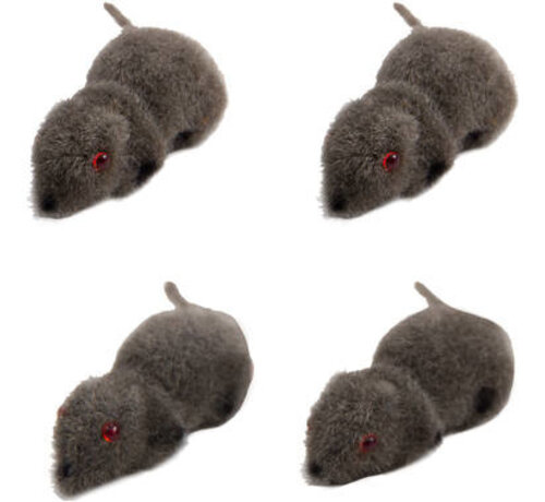 HALLOWEEN GRIJZE MUIS KLEIN - 4X