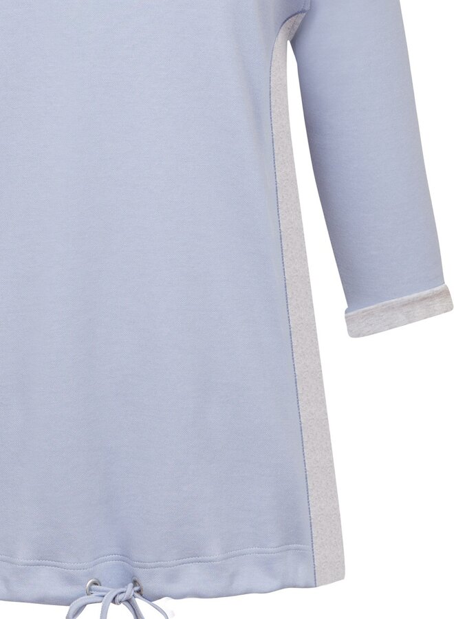 Top met mouwen blauw/grijs 7-800331