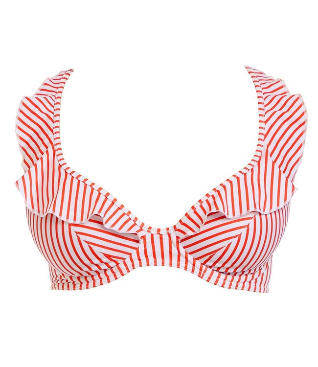 Freya Swim Bikini Top Totally Stripe Flame High Apex AS6550