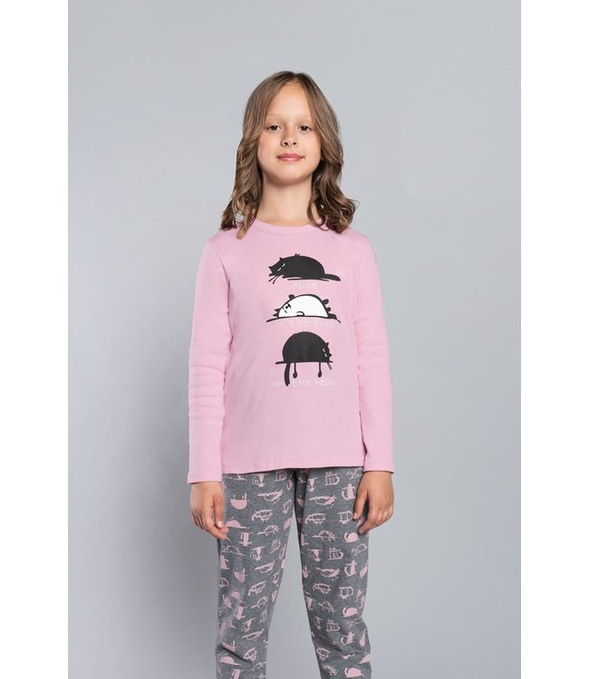 Italian Fashion Familie Pyjama voor kinderen Dima Roze 145