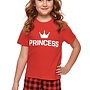 Pyjama voor meisjes Princess Rood Kort PDB.4264
