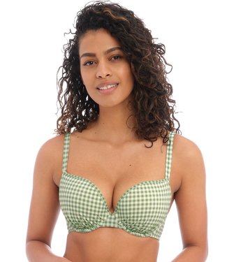 Freya Swim Bikini Top Check In Deco Khaki AS201908