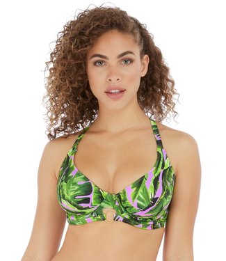 Freya Swim Bikini Top Jungle Oasis High Apex Cassis AS6840
