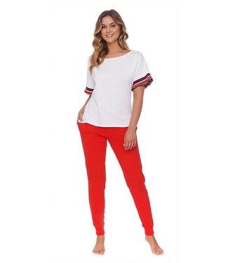 Doctor Nap Pyjama Wit/Rood PM.4503