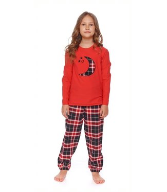 Doctor Nap Pyjama voor kinderen Flanel Red  PDU.4507