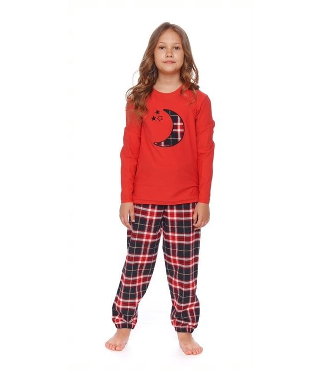 Doctor Nap Pyjama voor kinderen Flanel Red  PDU.4507