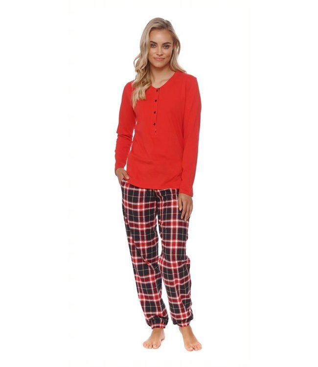 Doctor Nap Pyjama Flannel Red PM.4505
