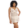 Priya Plunge Babydoll Vanilla EL4551