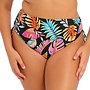 Hoge Bikini Slip Tropical Falls Zwart ES801573