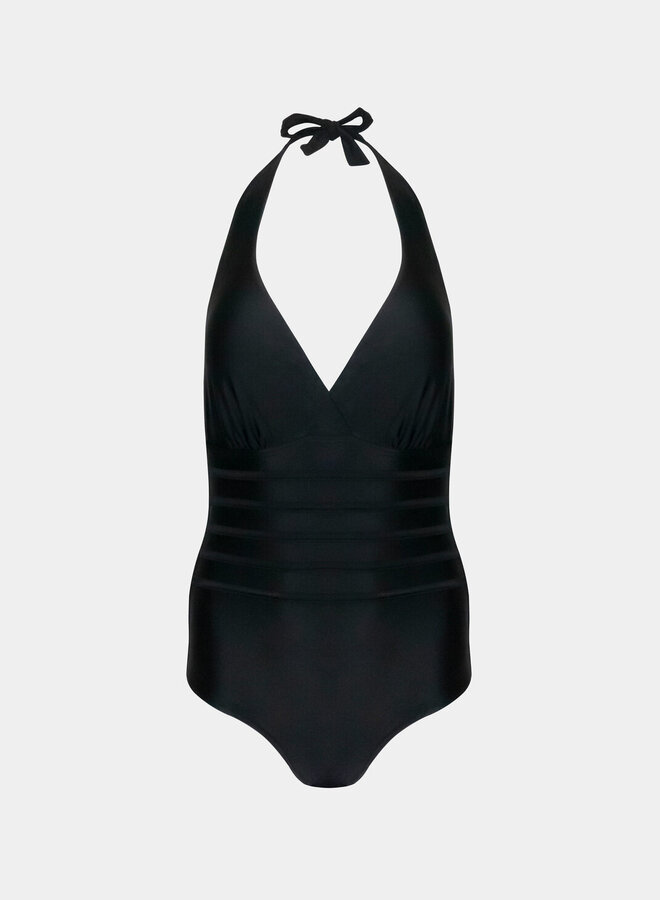 Shaping Halter Swimsuit Zwart 65HS/100