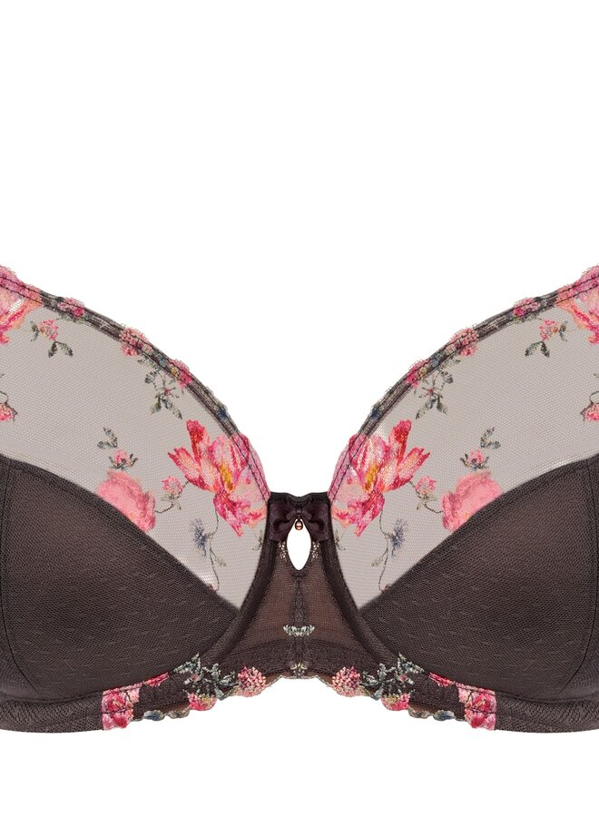 Adrienne Side Support Bh Charcoal Bloom FL102201