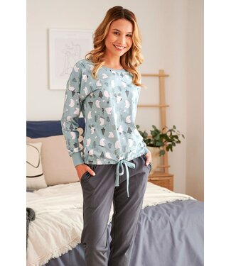 Doctor Nap Familie Pyjama Witte Beer Ice Blue PM.5272