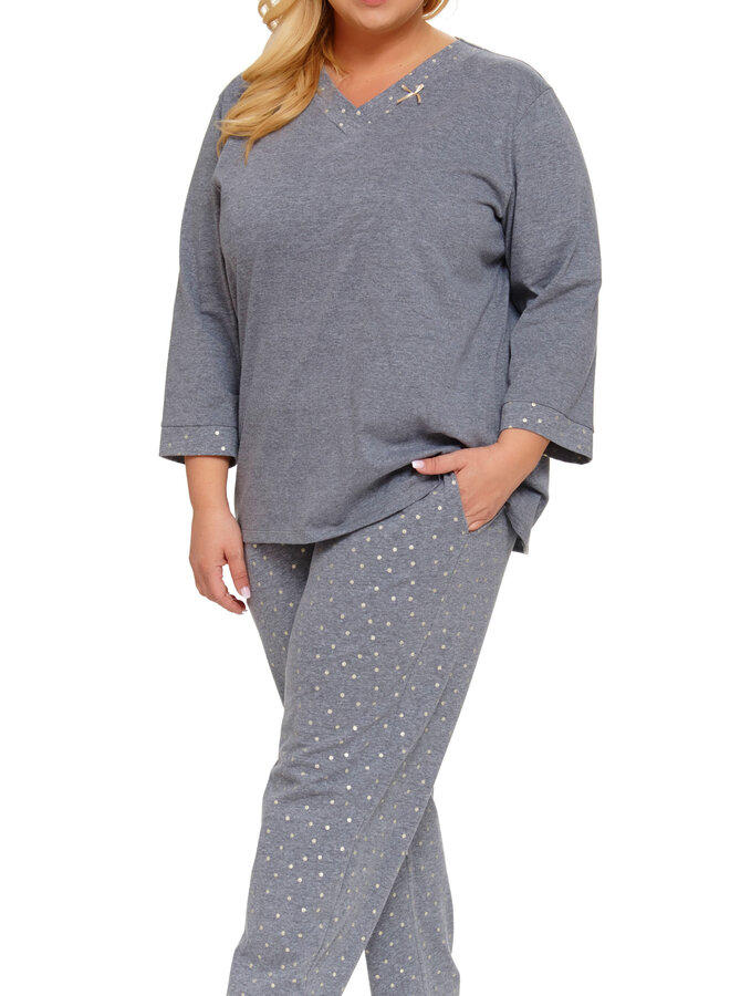 Pyjama Plus Size Donker Grijs PB.9778