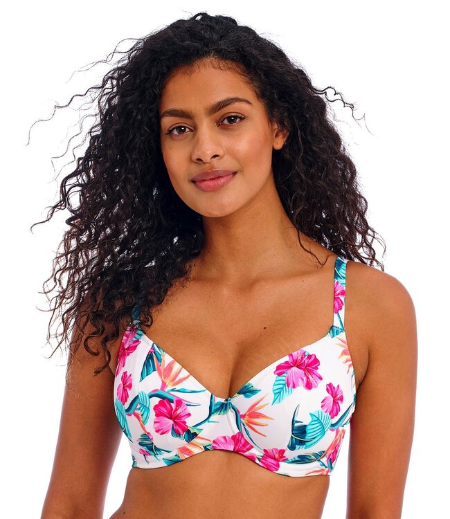 Freya Swim BT-UW-ST - Palm Paradise - Wit - AS205002