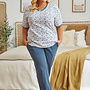 Pyjama Plus Size Navy Bloom PM.5290