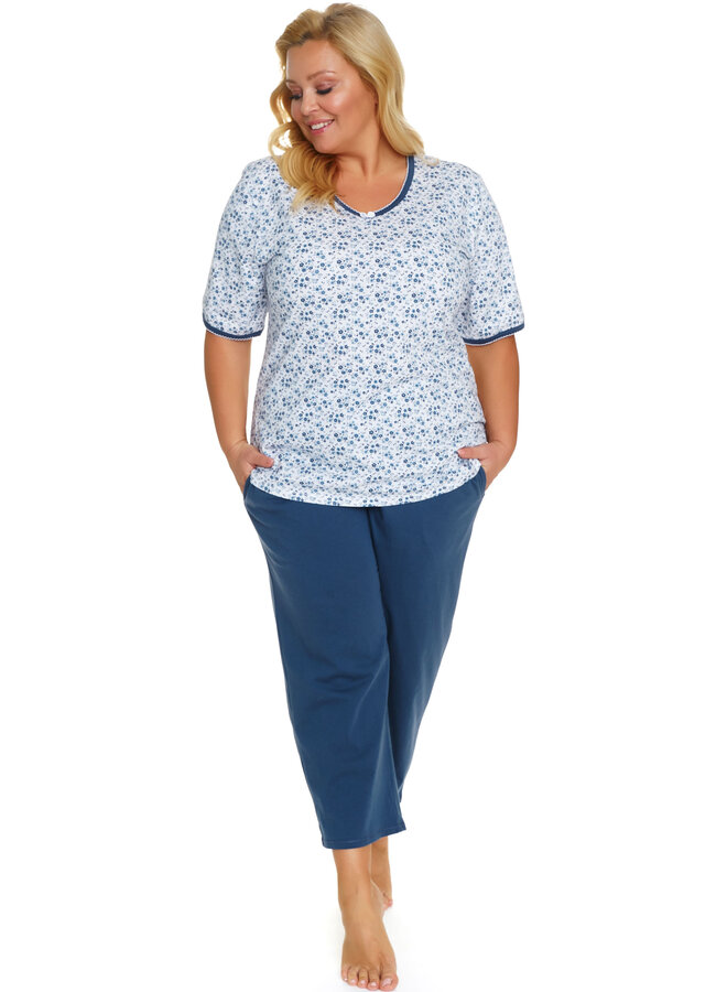 Pyjama Plus Size Navy Bloom PM.5290