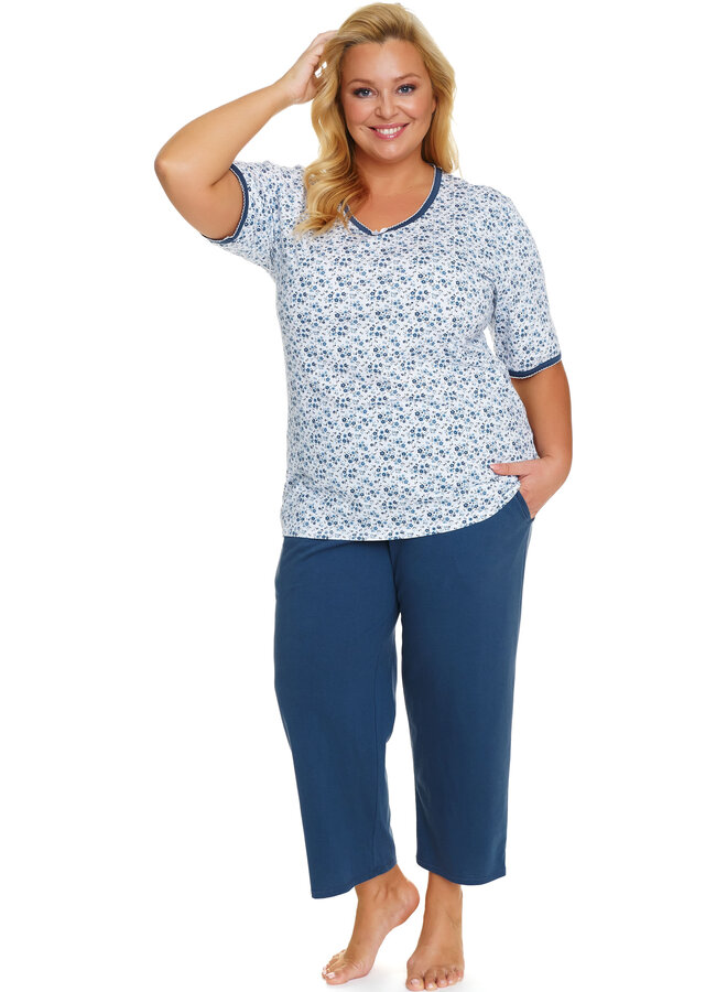 Pyjama Plus Size Navy Bloom PM.5290