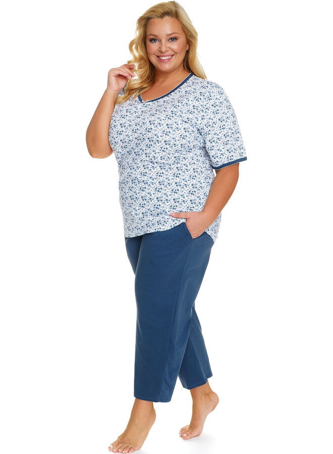 Pyjama Plus Size Navy Bloom PM.5290