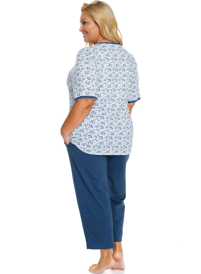 Pyjama Plus Size Navy Bloom PM.5290