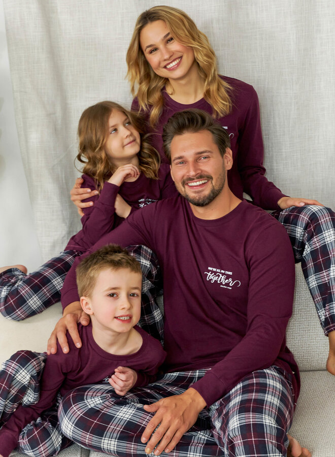 Familie Pyjama voor papa Together Burgundy PMB.7101