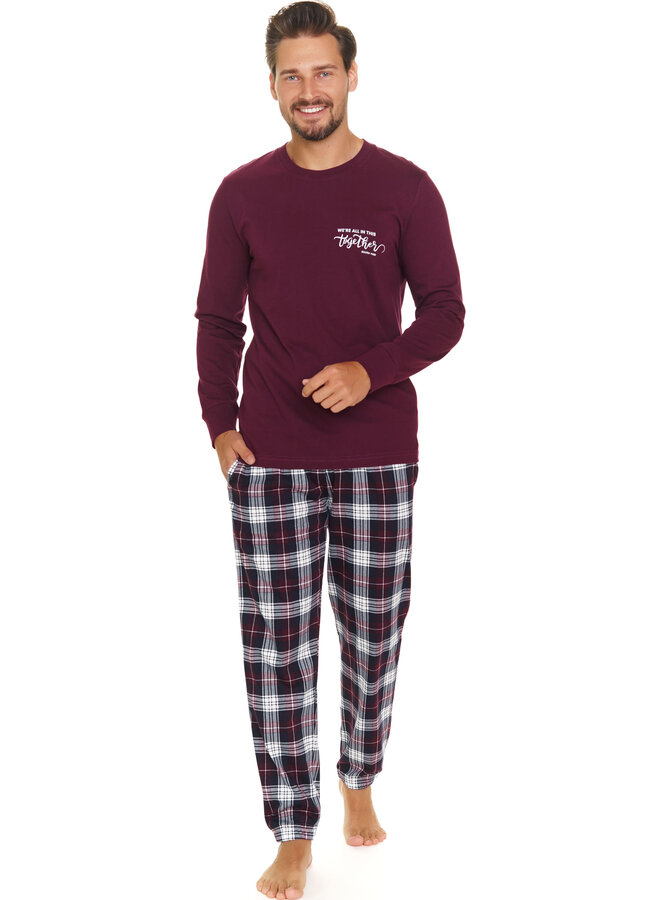 Familie Pyjama voor papa Together Burgundy PMB.7101