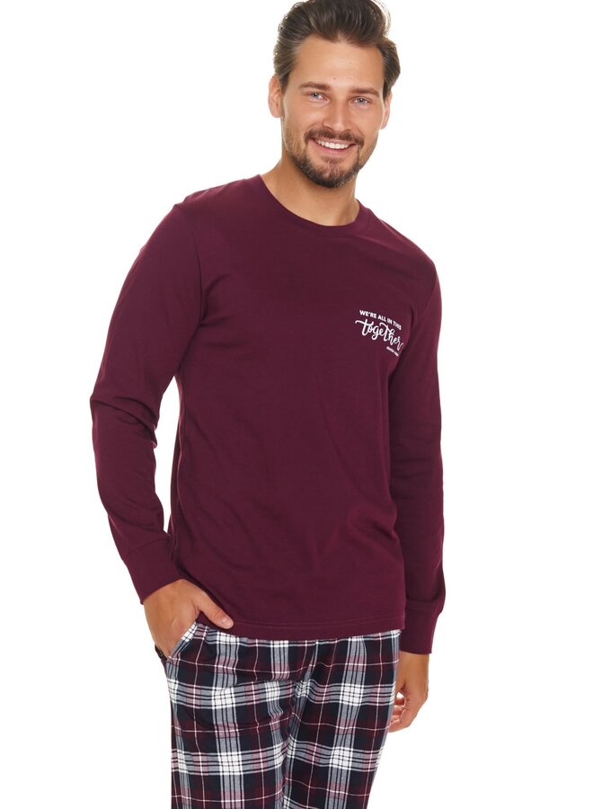Familie Pyjama voor papa Together Burgundy PMB.7101
