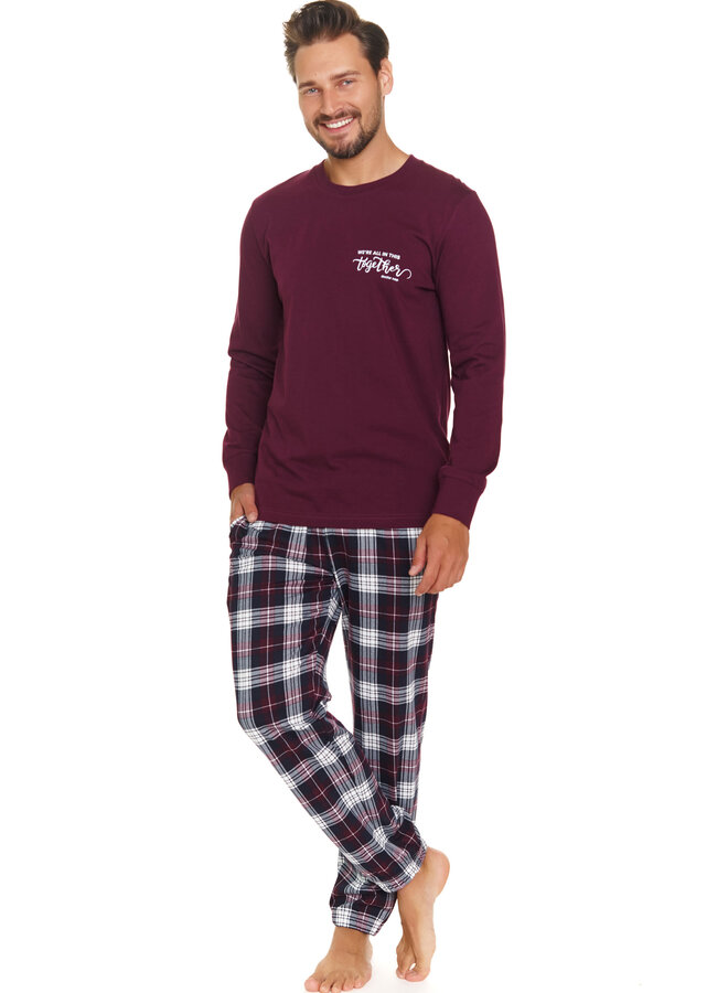 Familie Pyjama voor papa Together Burgundy PMB.7101