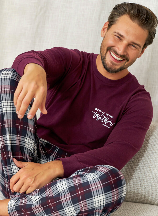 Familie Pyjama voor papa Together Burgundy PMB.7101