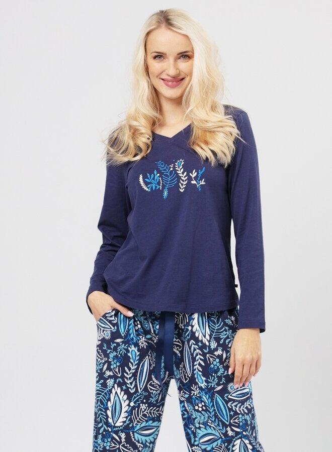 Pyjama Katoen Blauw LNS 783