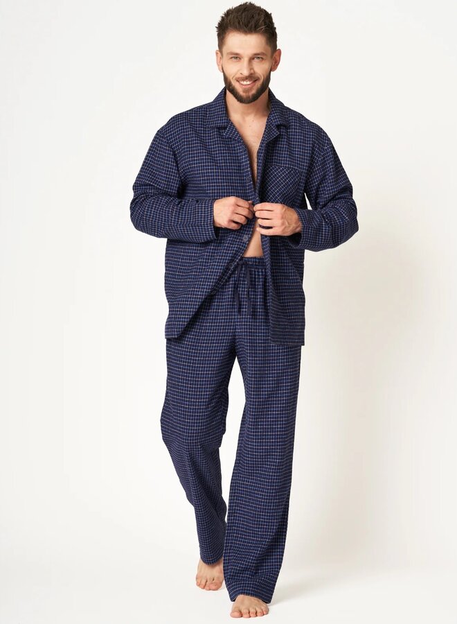 Pyjama voor heren Flanel Blauw MNS 457
