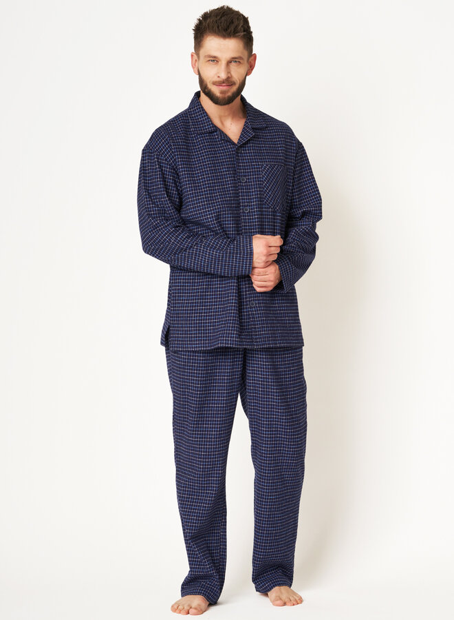 Pyjama voor heren Flanel Blauw MNS 457