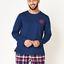 Pyjama voor heren Flanel/Katoen Blauw/Rood MNS 613