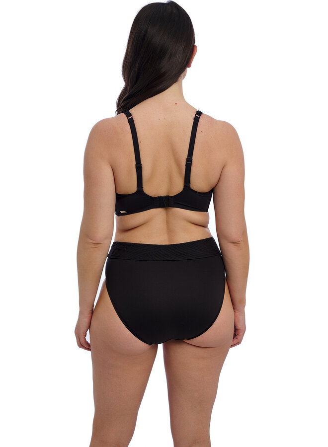 Hoge Bikini Slip Ottawa Gathered  Zwart FS6363