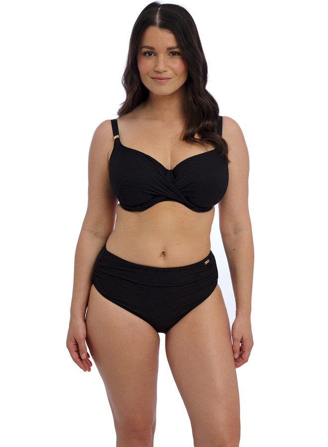 Hoge Bikini Slip Ottawa Gathered  Zwart FS6363