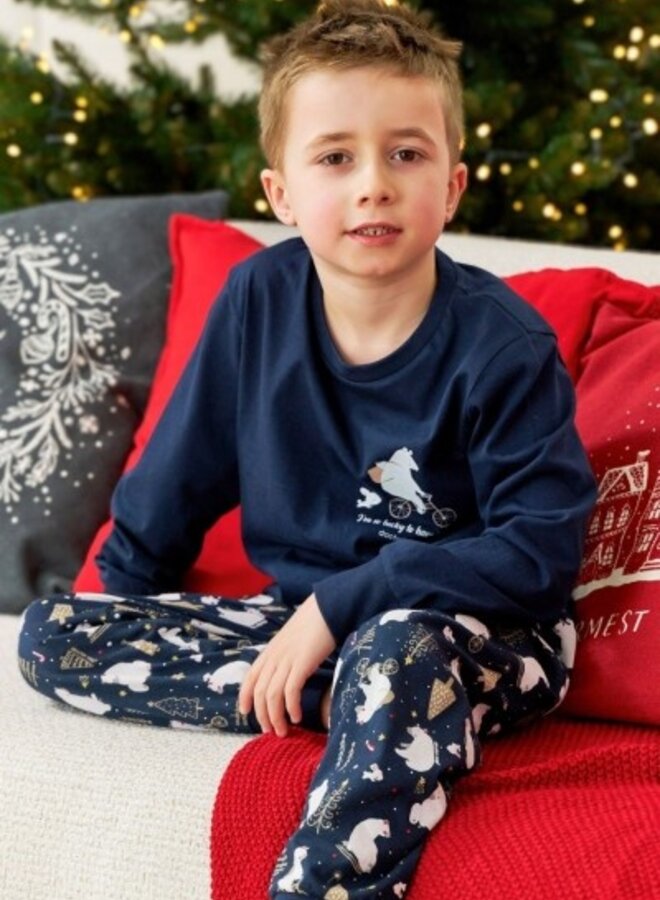 Pyjama voor kinderen Lucky Navy Blue PDU.5264