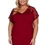 Nachthemd Dames Burgundy Red TB.7260