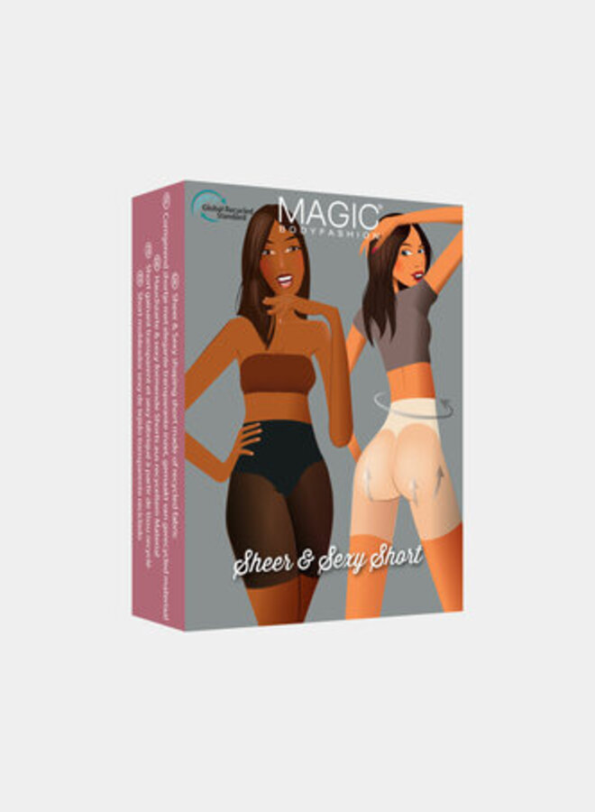 Sheer & Sexy Short Zwart 18SH