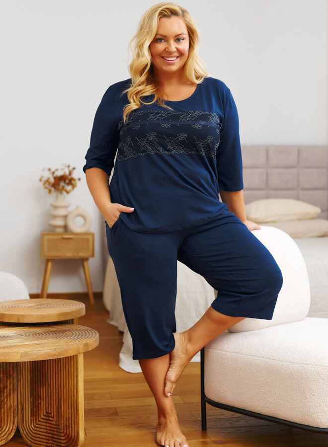 Pyjama Plus Size Navy PB.7330