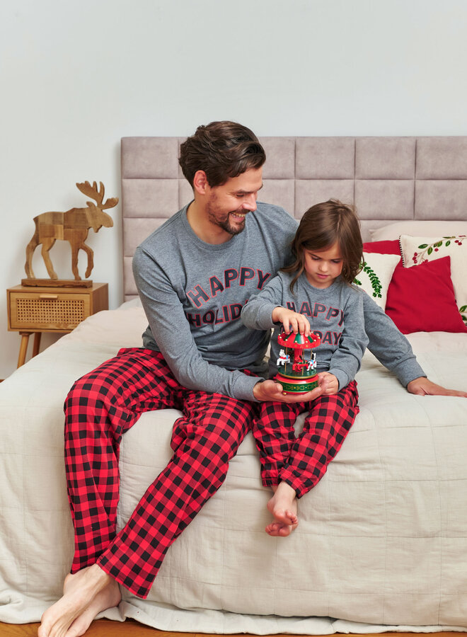 Familie Pyjama voor kinderen Donker Grijs PDU.7345