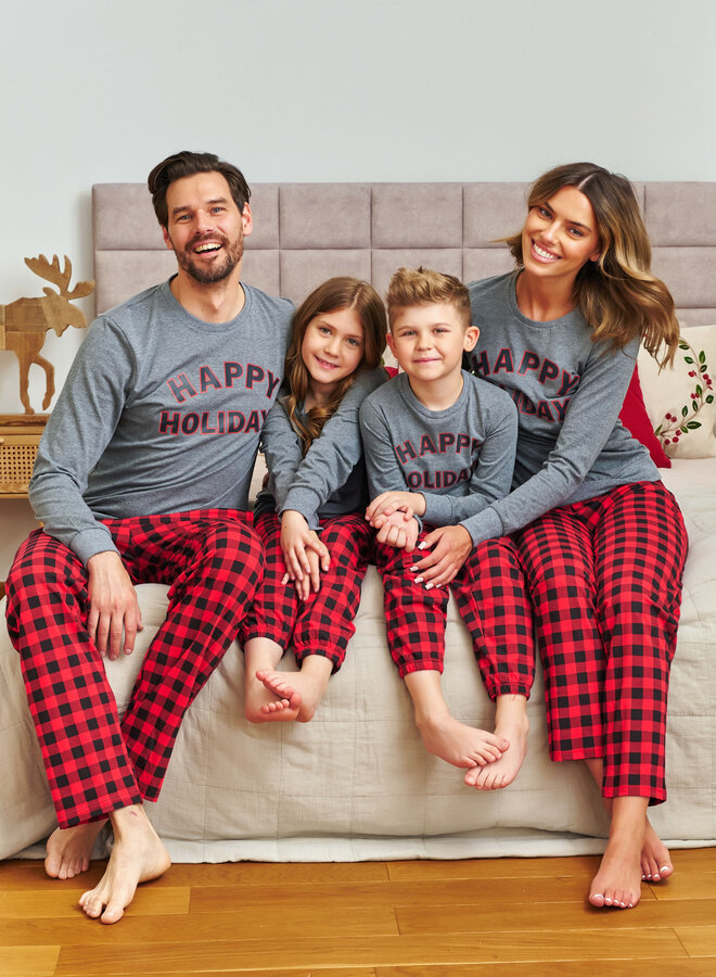 Familie Pyjama voor kinderen Donker Grijs PDU.7345