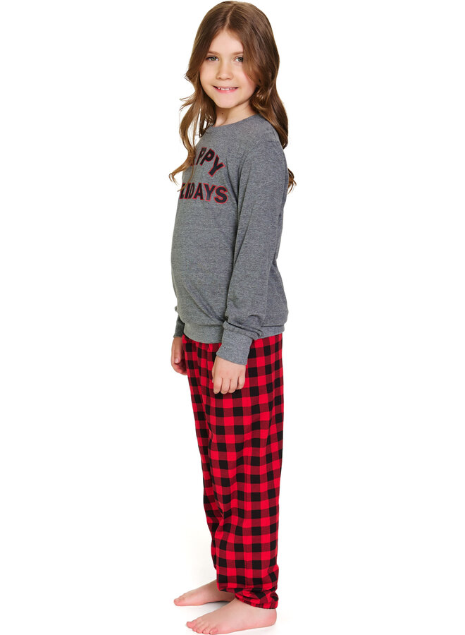 Familie Pyjama voor kinderen Donker Grijs PDU.7345