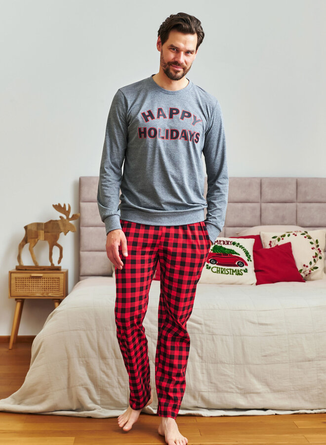 Familie Pyjama voor papa  Donker Grijs PMB.7344