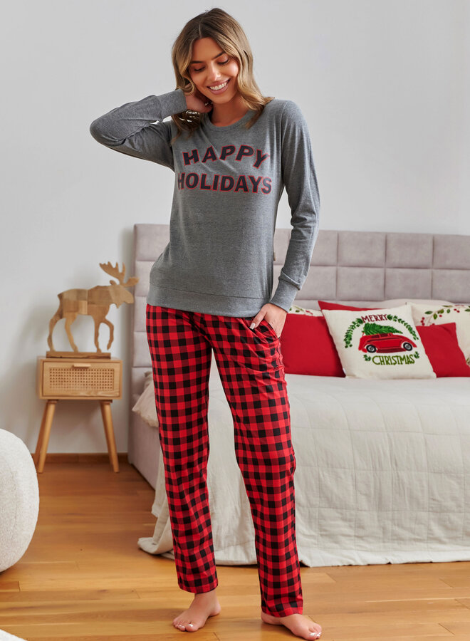Familie Pyjama voor mama Donker Grijs PM.7343