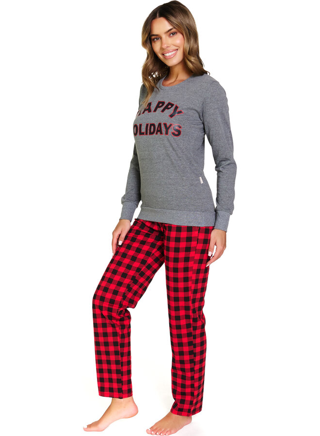 Familie Pyjama voor mama Donker Grijs PM.7343
