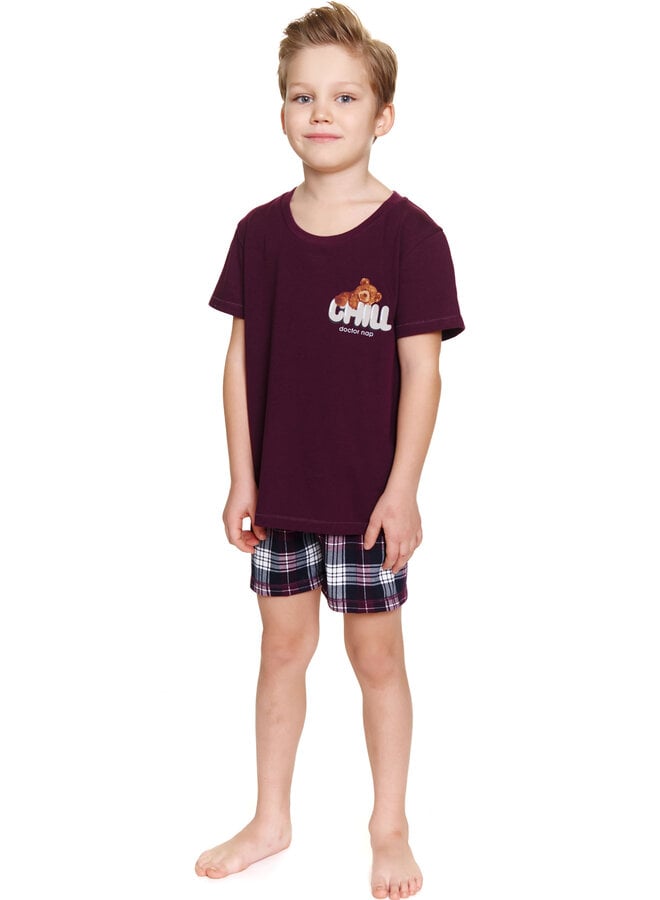 Pyjama voor kinderen Chill Burgundy PDU.7202