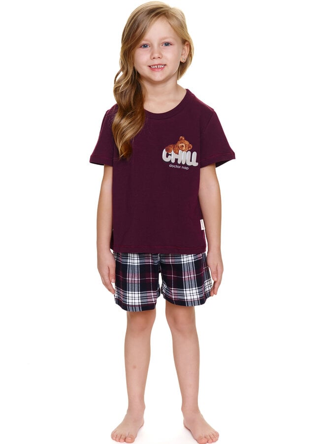 Pyjama voor kinderen Chill Burgundy PDU.7202