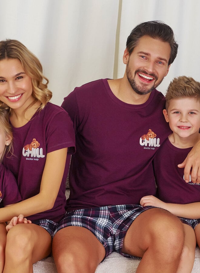 Pyjama voor kinderen Chill Burgundy PDU.7202
