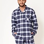Pyjama voor heren Flanel Blauw MNS 411