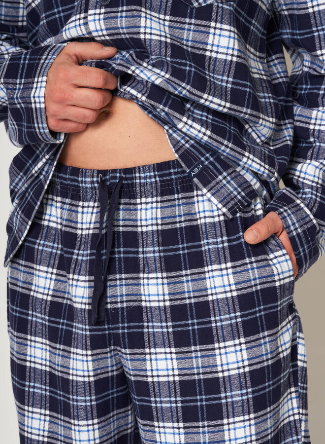 Pyjama voor heren Flanel Blauw MNS 411